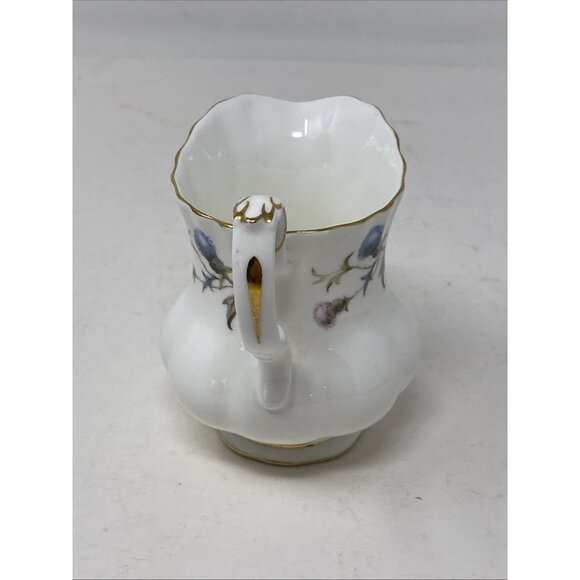 Royal Albert Brigadoon Blue Thistles Cream Pitcher Creamer Bone China England - Picture 2 of 9